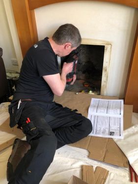 Click Here To Enlarge This Photo Of Fitting a new gas fire