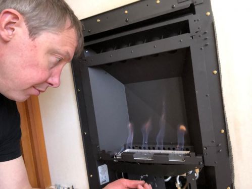 Click Here To Enlarge This Photo Of Fitting a new gas fire